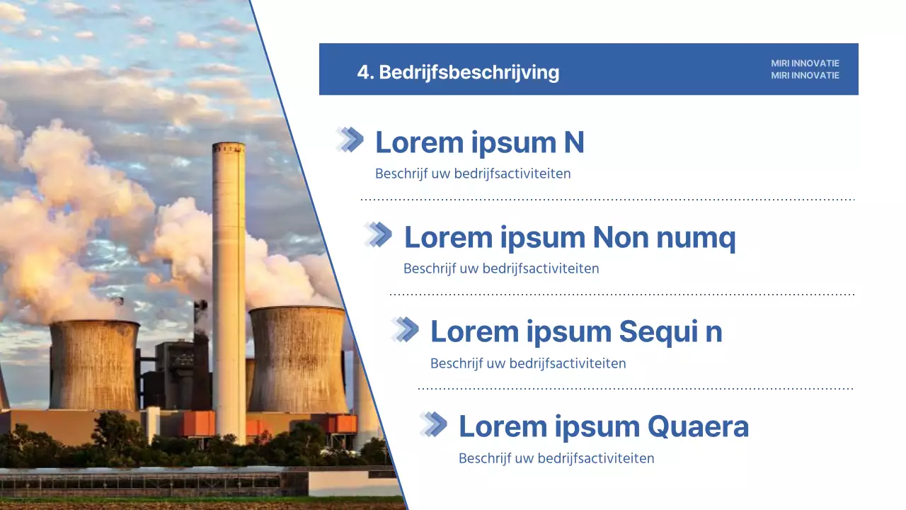 Een eenvoudig zwaar industrieel bedrijfsbriefhoofd in blauw en geel