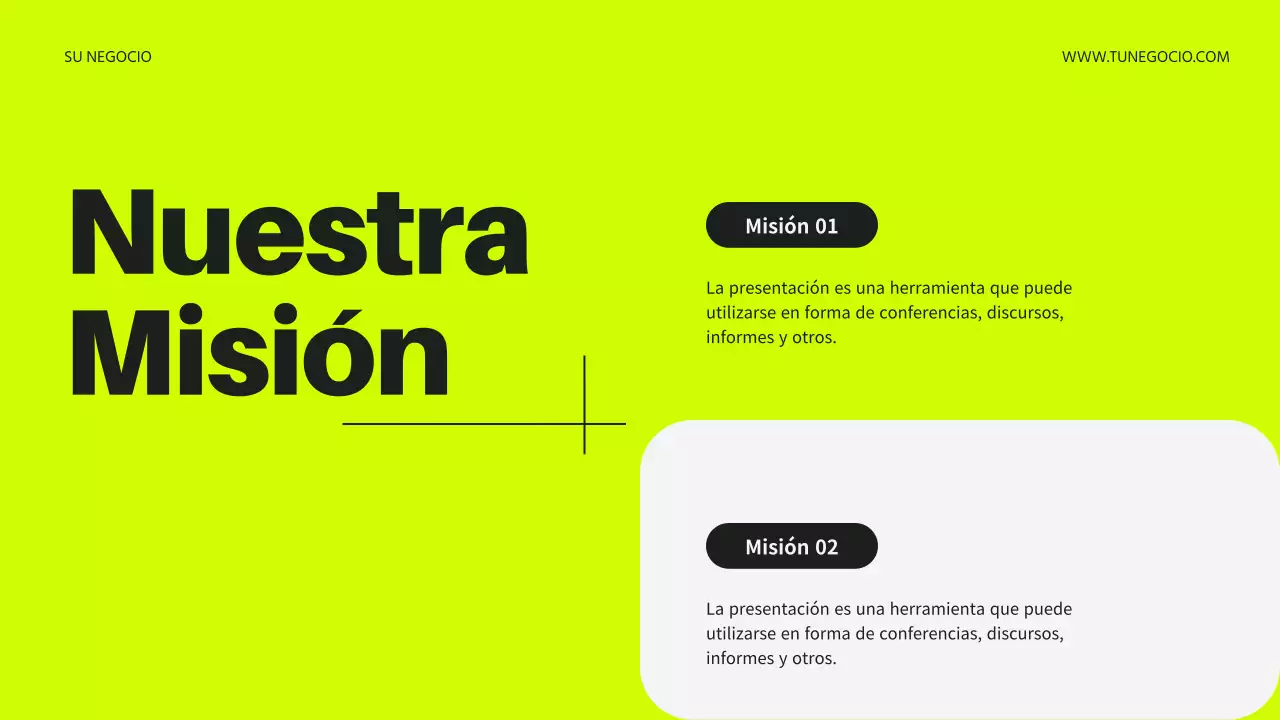 Presentación de la empresa moderna en neón y negro