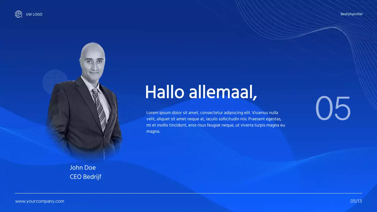 Introductie van Blue Modern Business Company