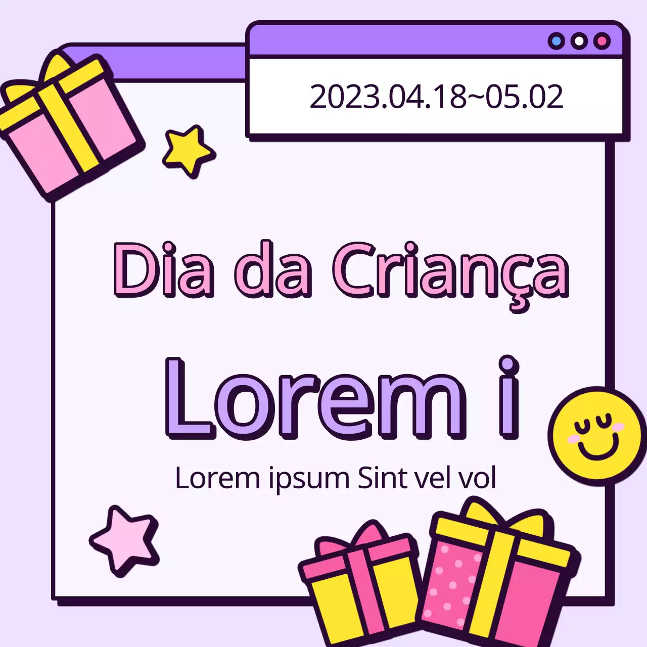 Ideias de presentes kitsch para o Dia da Criança em roxo e rosa