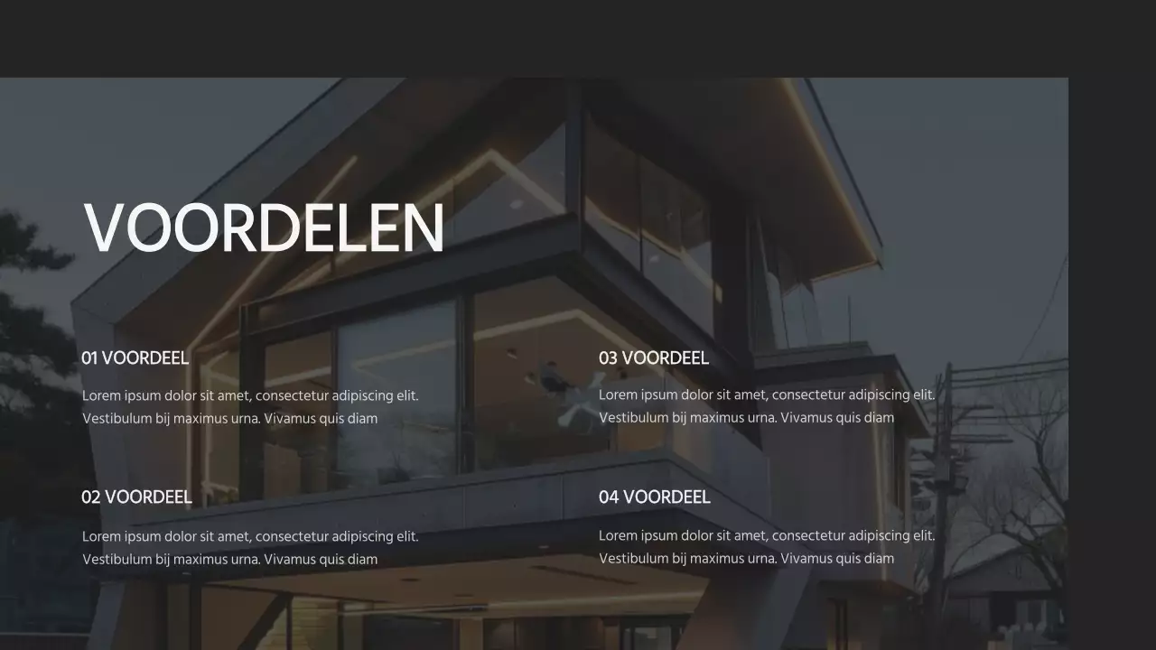 Zwart Modern Architecturaal Bureauvoorstel