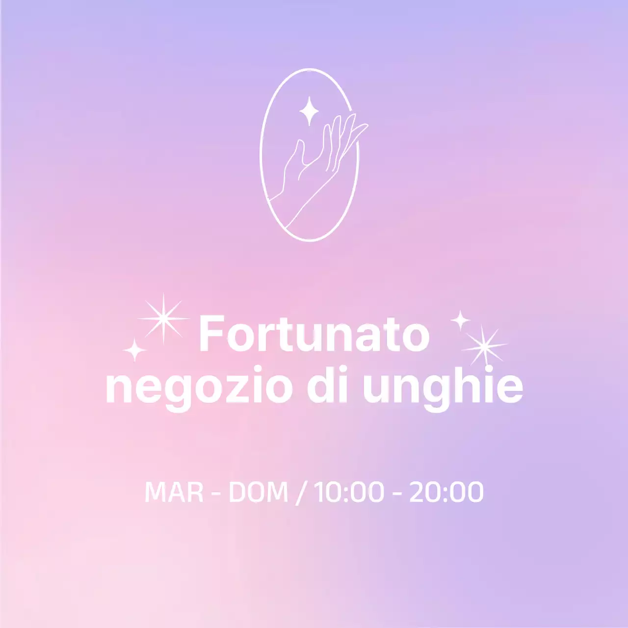 Promuovere un negozio di bellezza sfumato in rosa e viola