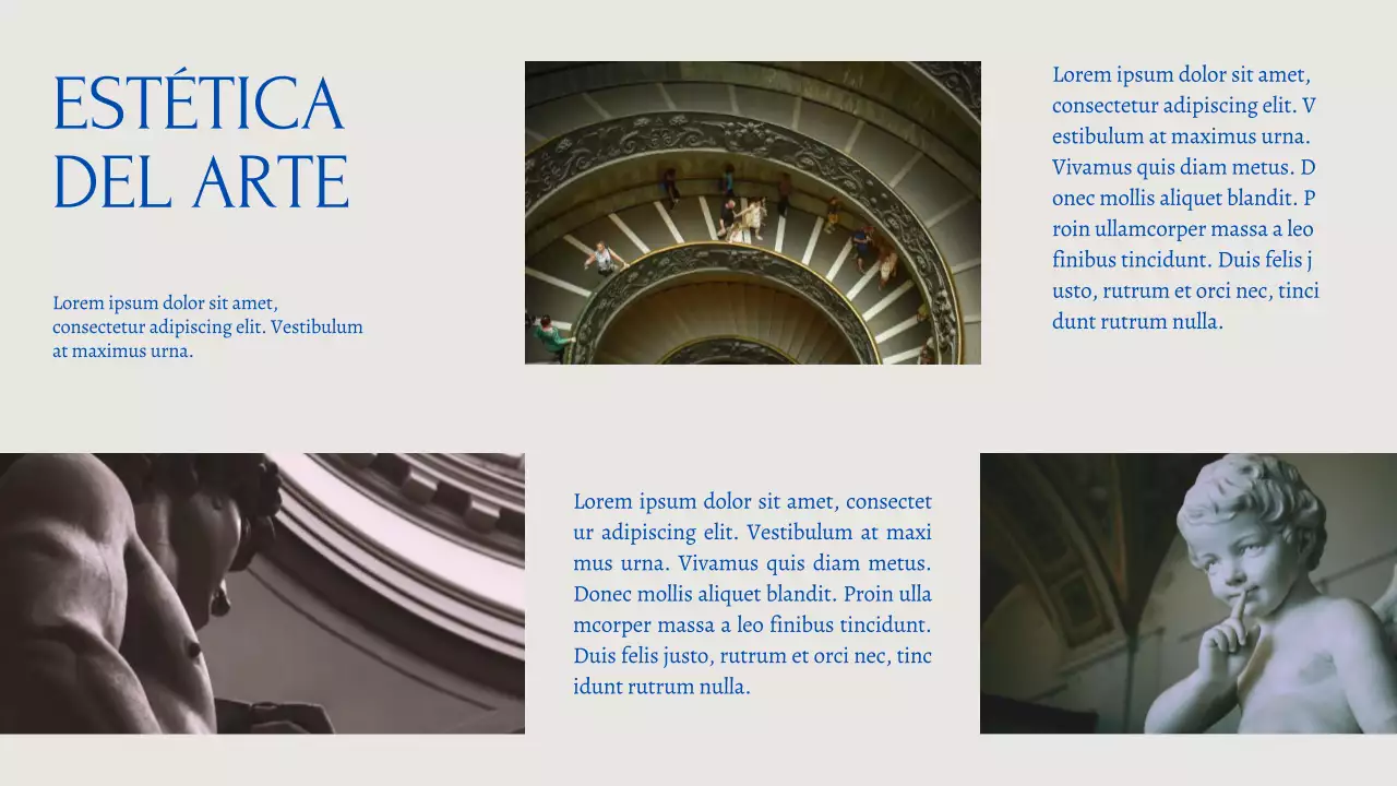 Gris y azul Elegante Arte Material de lectura