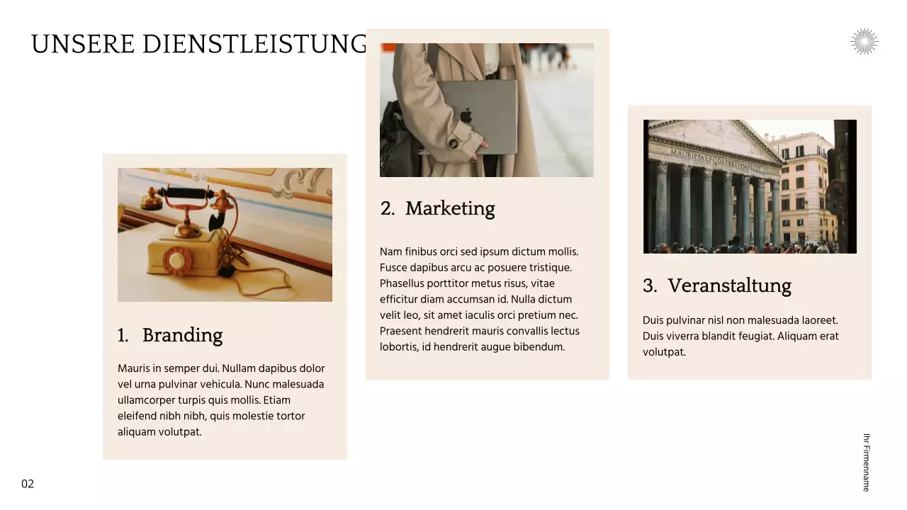 Beige Weiß Minimal Neutraler Ton Business Präsentation Pitch Deck Strategie