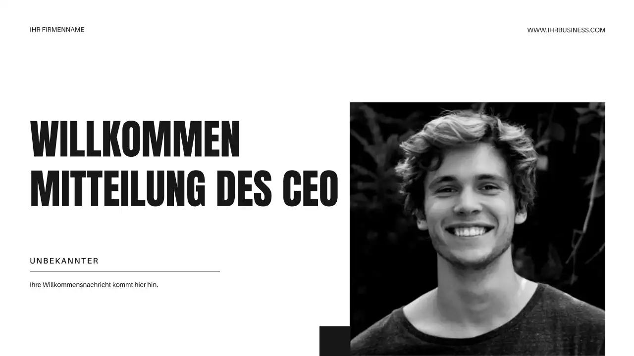 Schwarz-weiße Minimal Business-Strategie