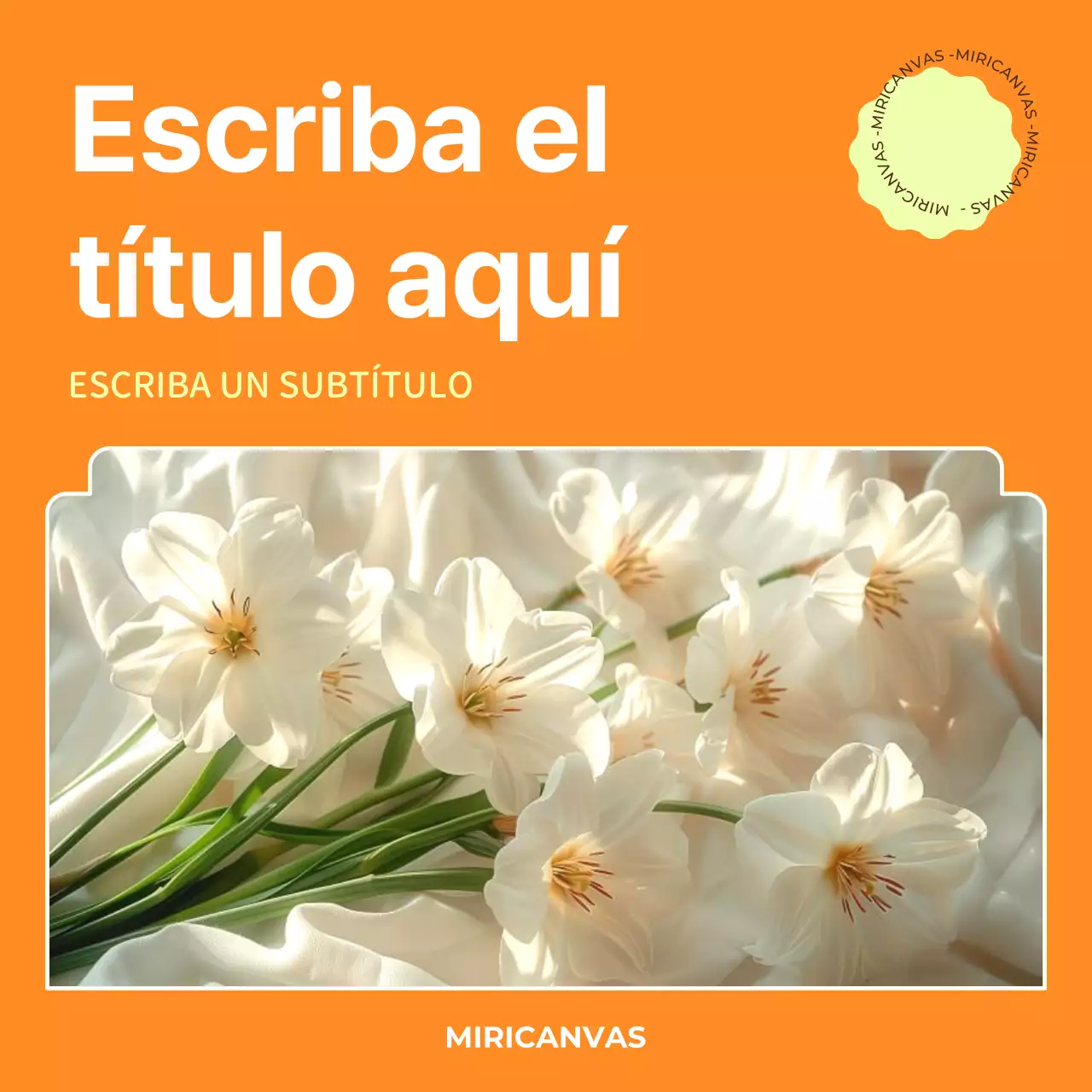 Portada minimalista de fondo primaveral en amarillo y azul