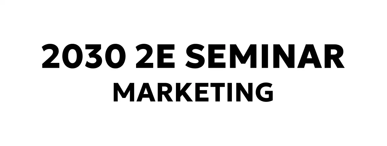 Zakelijk seminar met een glamoureuze uitstraling met een Engels logo