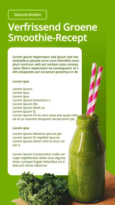 Groen Wit Modern Eenvoudige Dieet Tips Gezonde Drank Recepten Instructies