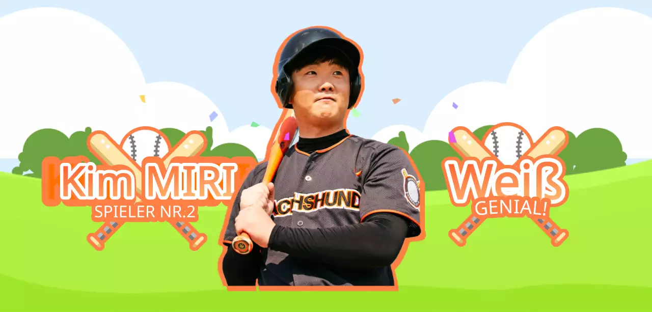 Orange und grün Baseballfeld Illustration jubeln Konzept