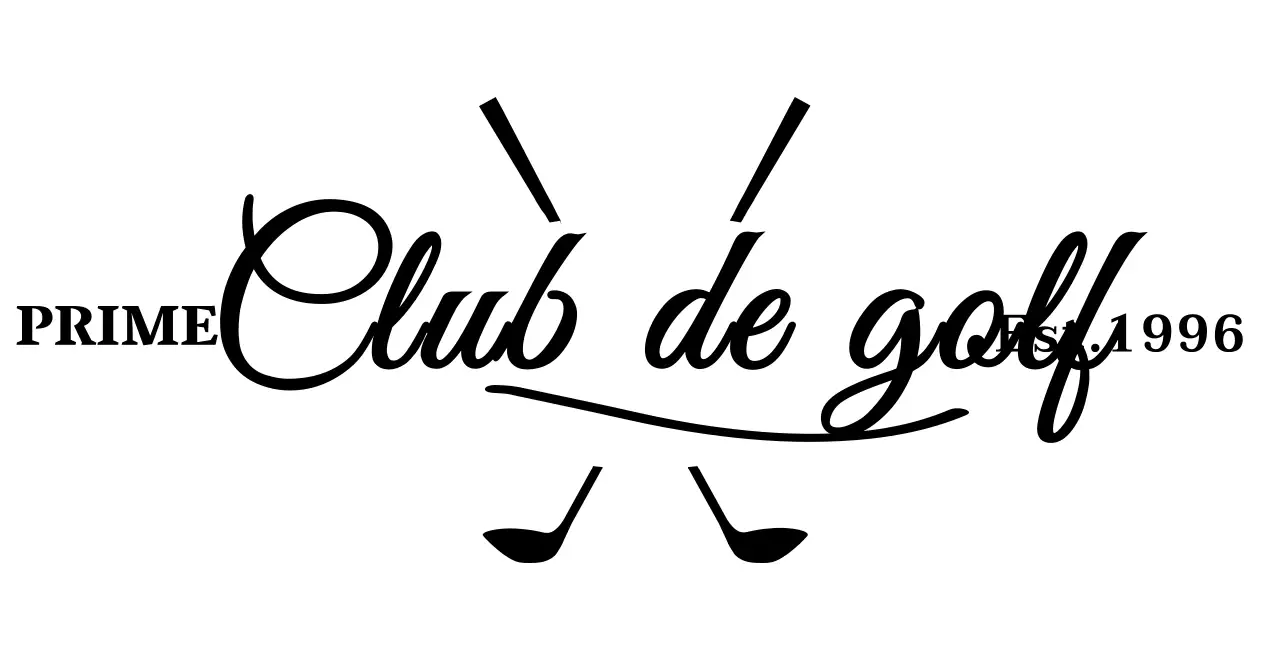 Clubs de golf avec écriture cursive manuscrite pour une touche de classe