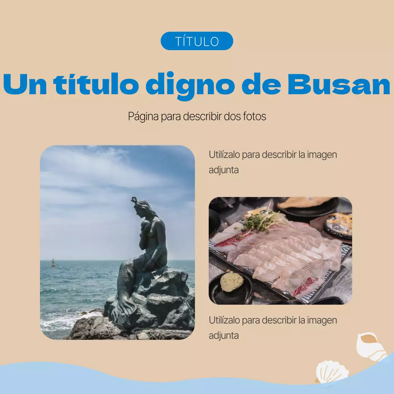 Promoción de los barrios azul claro y beige de Busan