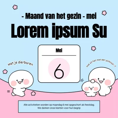 Leuke alternatieve vakantiesluitingen in lichtblauw en roze