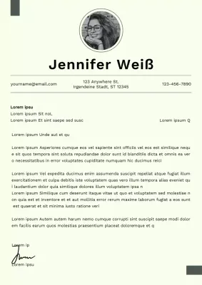 Mint Simple Personal Resume Recruitment Cover Letter