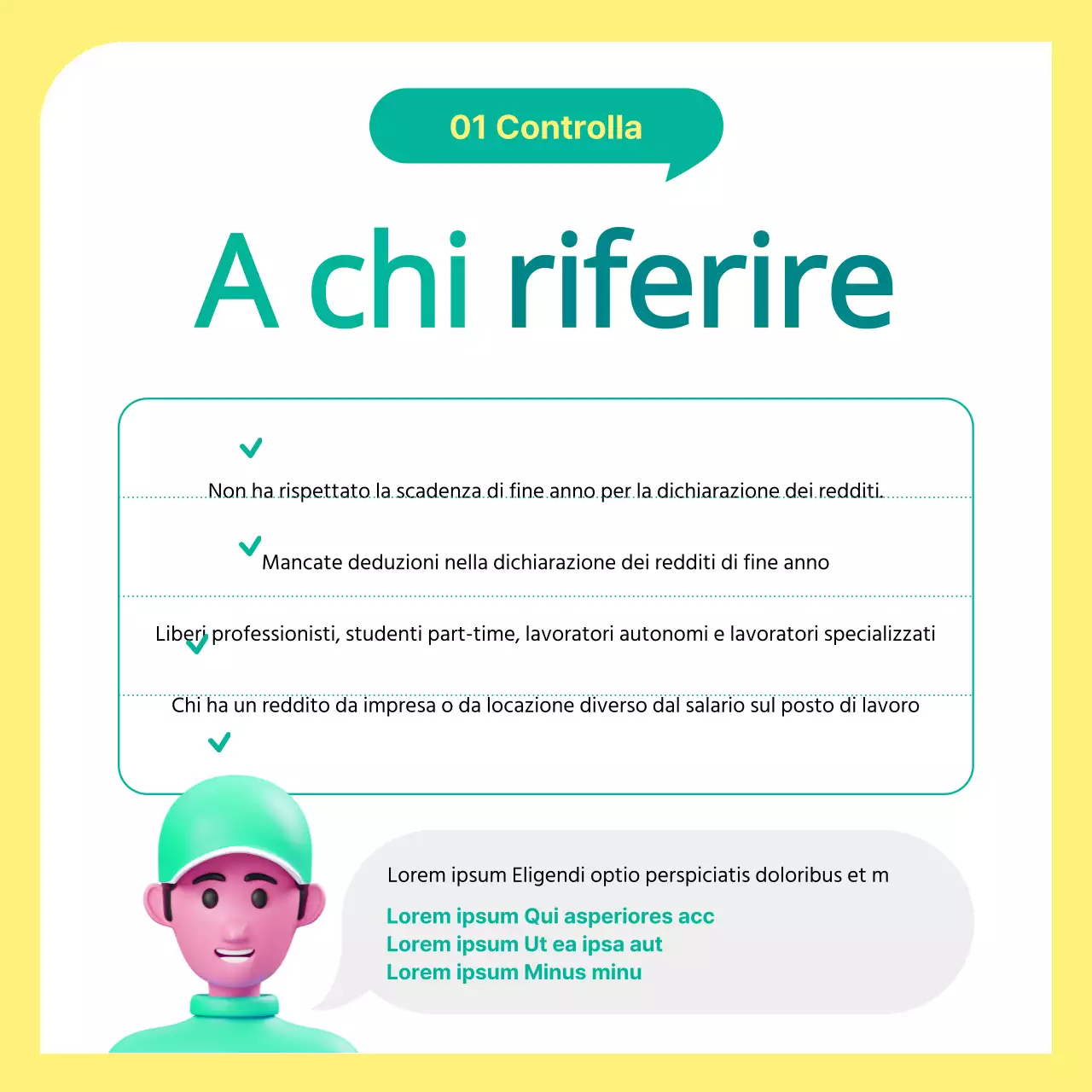 A proposito dei gialli e dei verdi, dichiarazione dei redditi complessiva carina