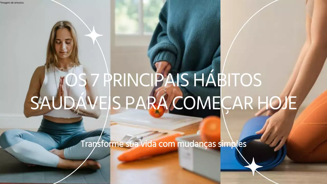Branco e Azul Mínimo Hábitos Saudáveis Vlog Vídeo