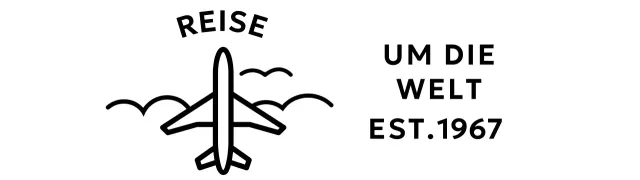 Cooles und einfaches Reisebüro mit Flugzeug- und Wolkenillustrationen