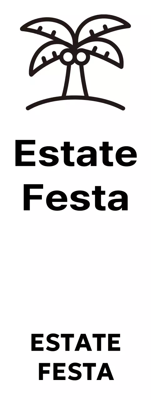 Un'allegra festa estiva con illustrazioni di palme