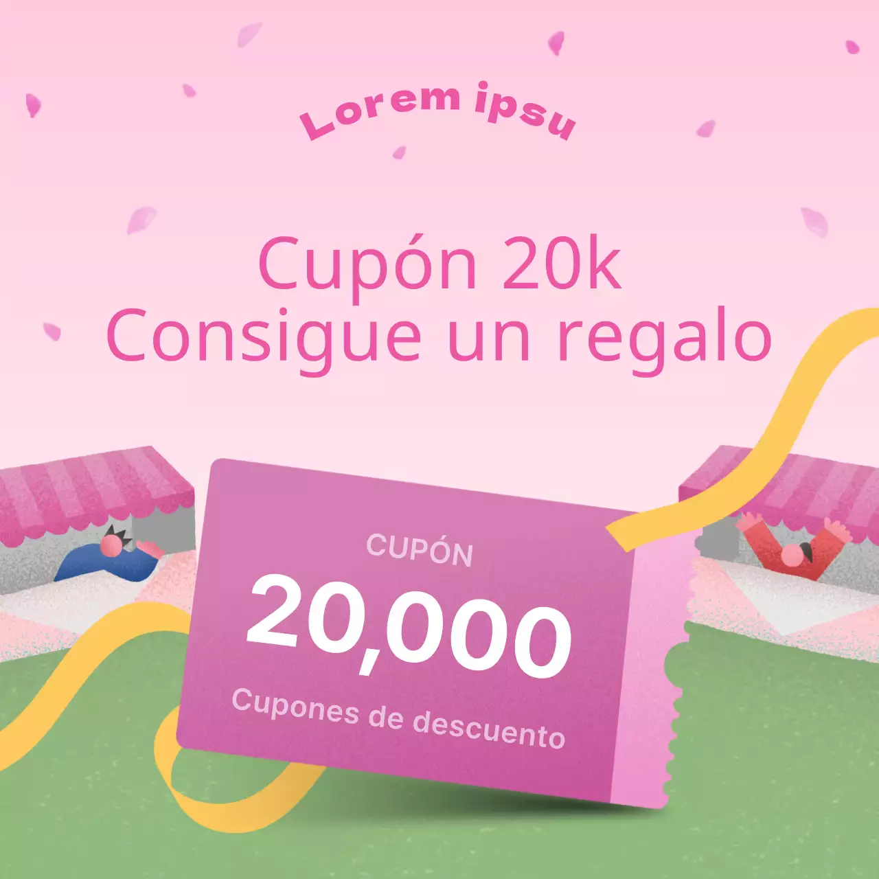 Promover un día del niño rosa y blanco