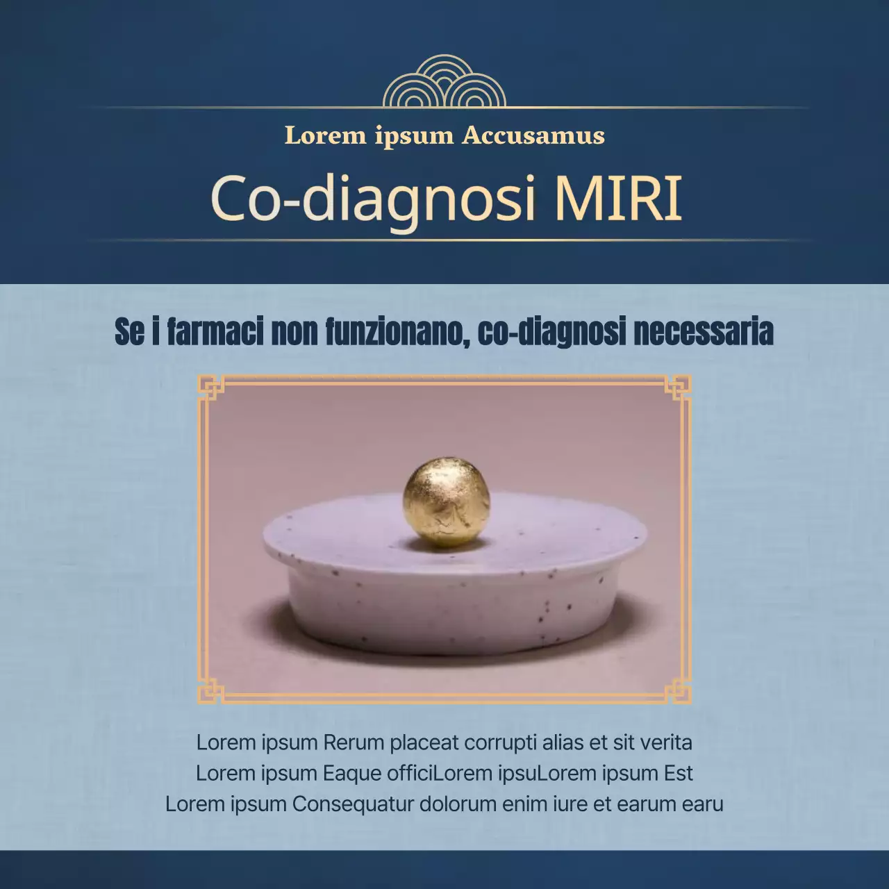 Pubblicità di erboristeria tradizionale per la festa della mamma in blu navy e oro