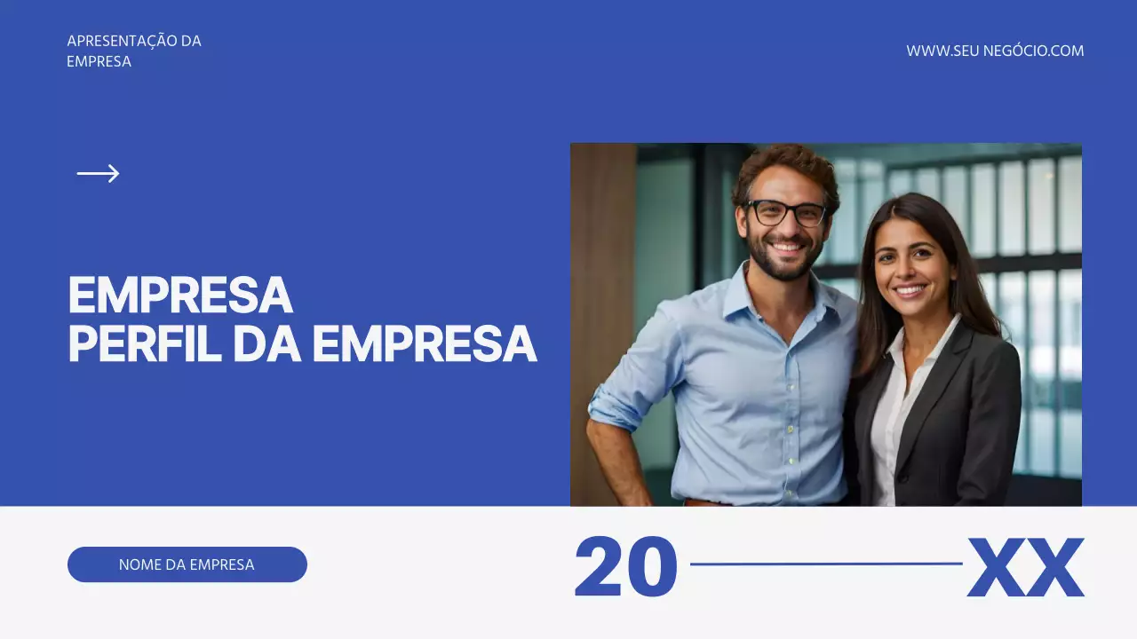 Apresentação da empresa Blue Minimal Business