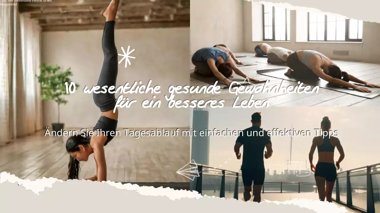 Weiß und Beige Modern Healthy Habits Lifestyle Einführung