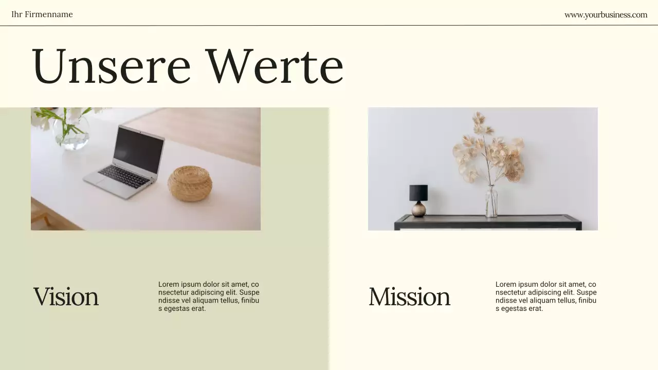 Beige Minimal Business Einführung des Unternehmens