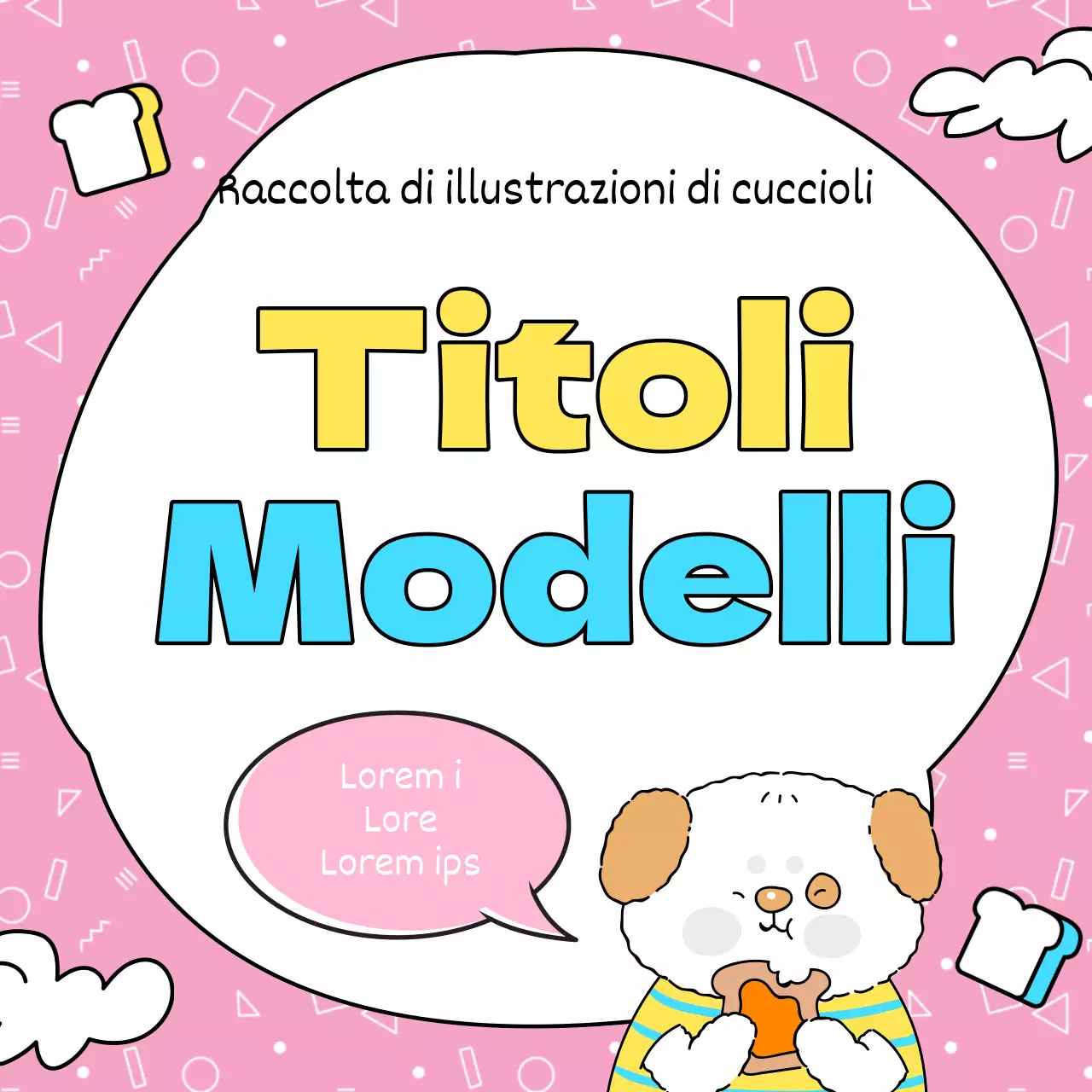 Simpatica copertina con cornice del titolo in arancione e rosa