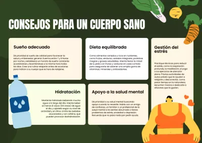 Guía de estilo de vida saludable Green and White Modern