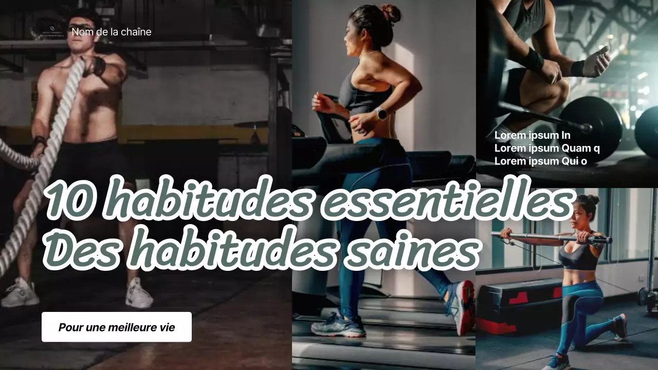 Black and White Simple Healthy Habits Tips Youtube Thumbnail Video