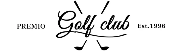 Mazze da golf con scritte a mano in corsivo per un tocco di classe