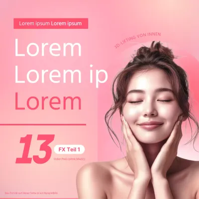 Preisnachlässe für luxuriöse dermatologische Behandlungen in Rosa und Weiß fördern