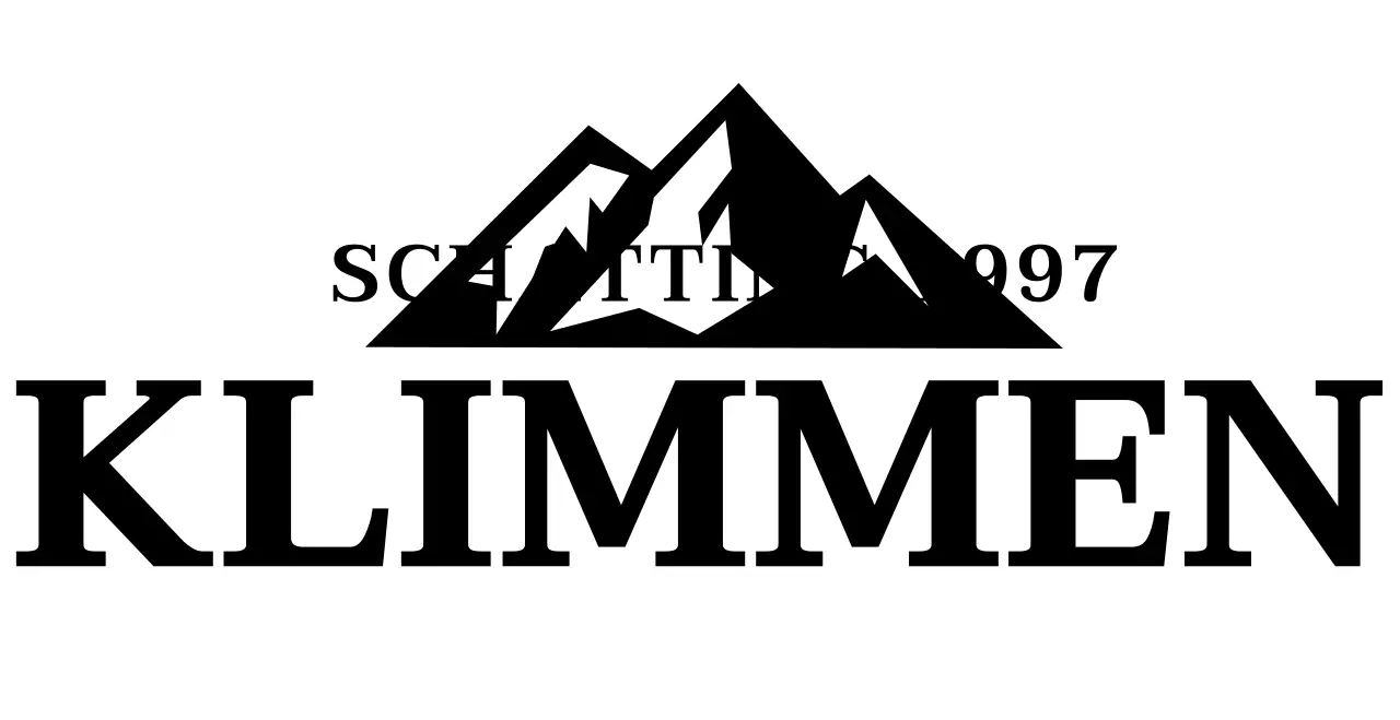 Vintage-geïnspireerde klimclub met bergillustraties en schreeflettertypes