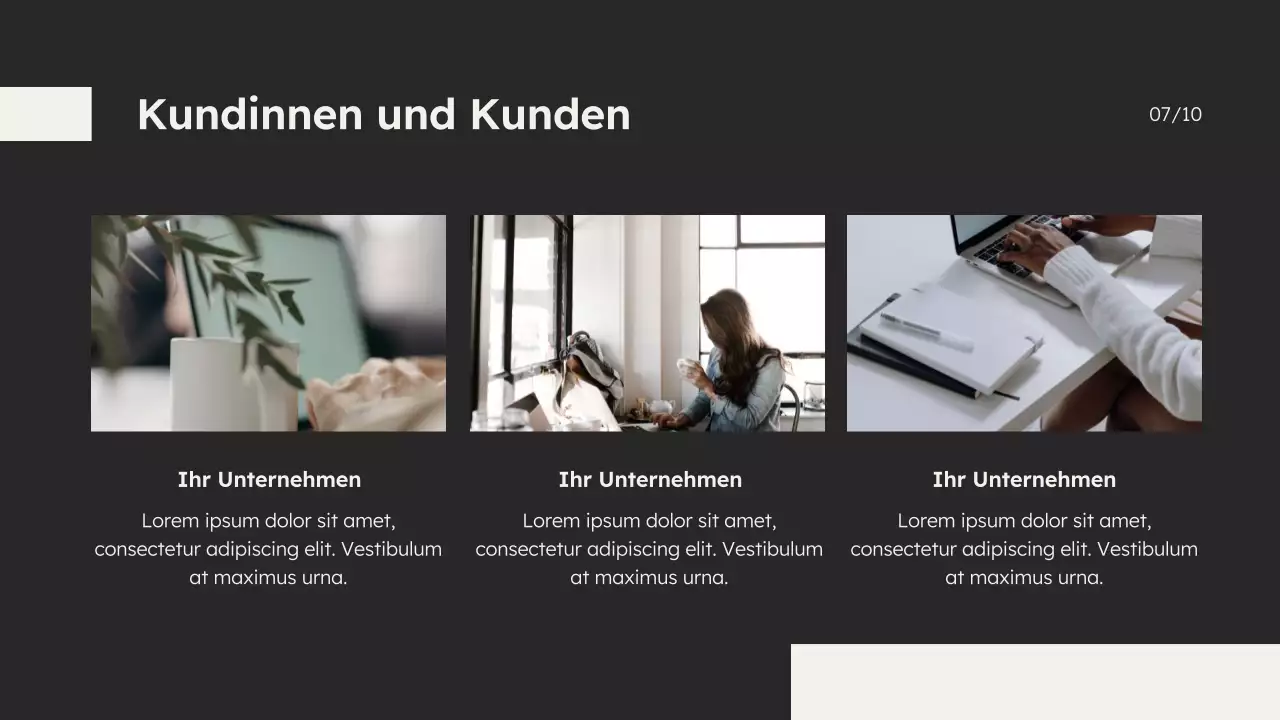 Black and White Minimal Marketing Agency Unternehmensvorstellung