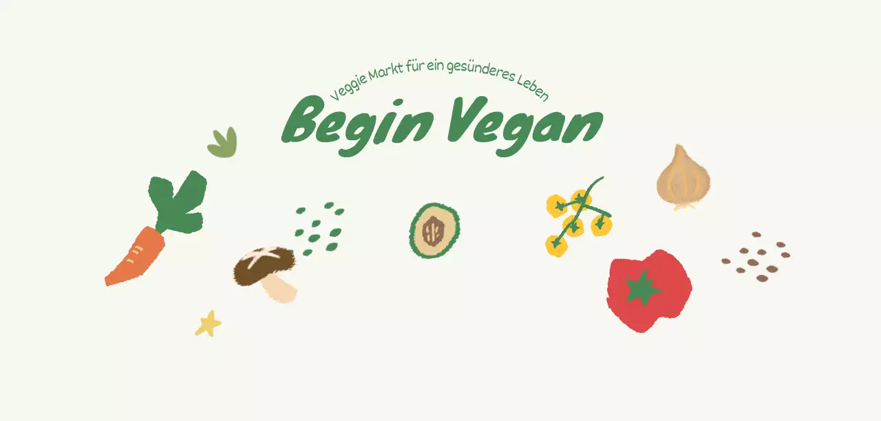 Flohmarktdesign mit Illustrationen von verschiedenen Gemüsesorten