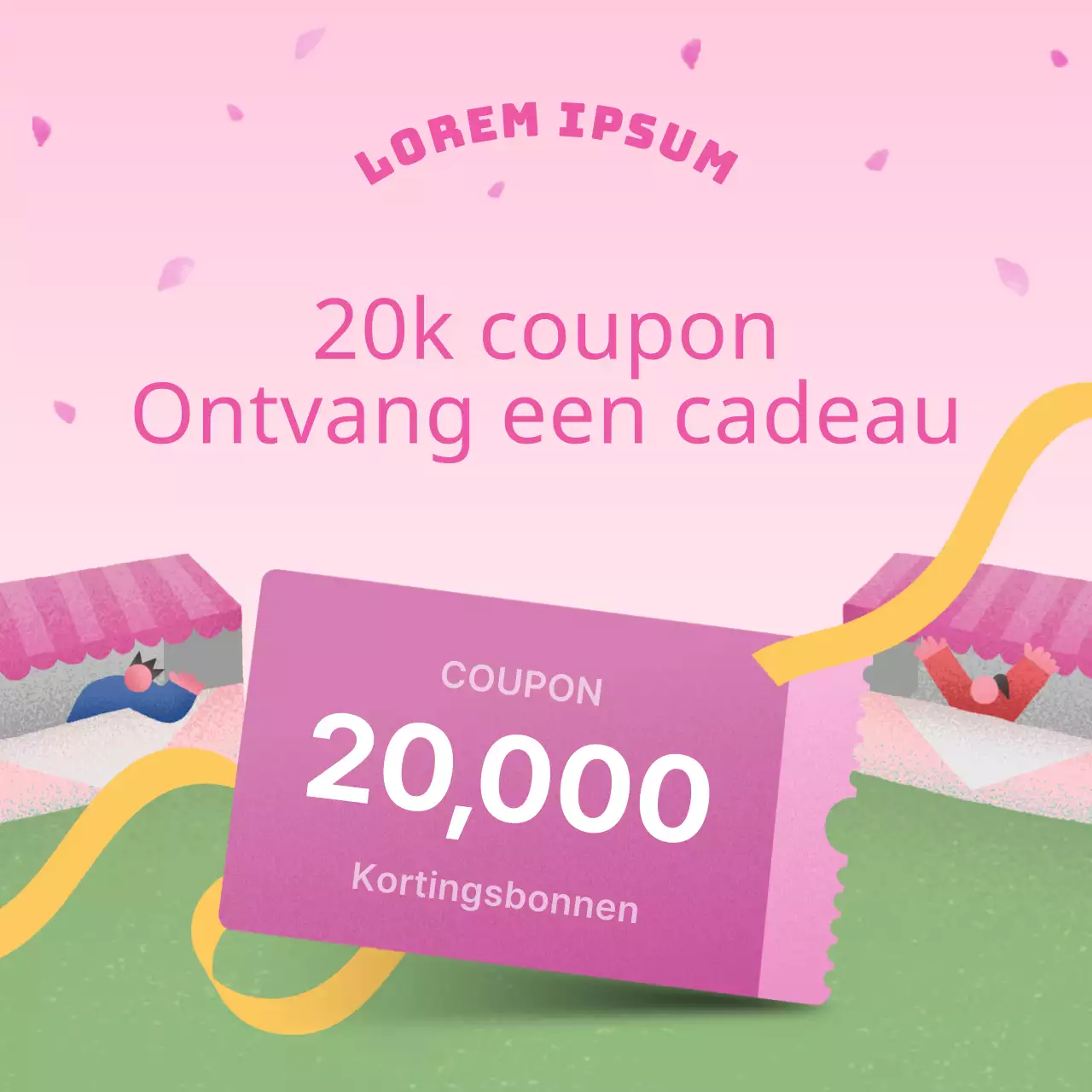 Promoot een roze en witte kinderdag