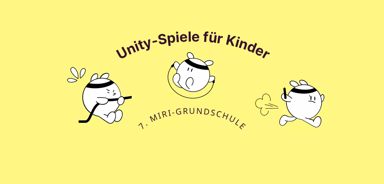 Ein einfacher Sportwettbewerb für Kinder mit niedlichen Figuren