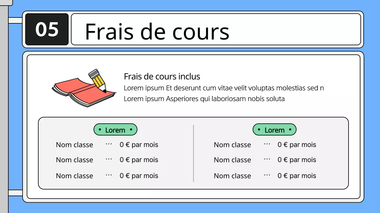 Guide de la petite école de Blue