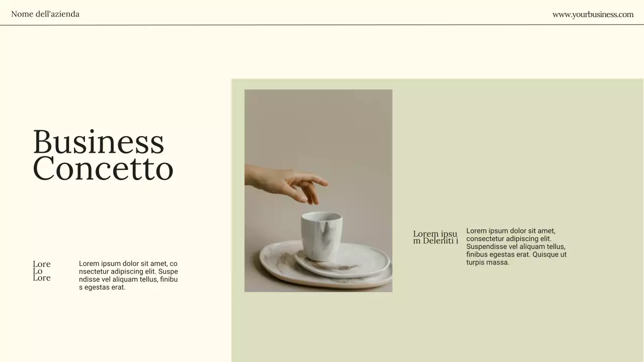 Introduzione dell'azienda Beige Minimal Business