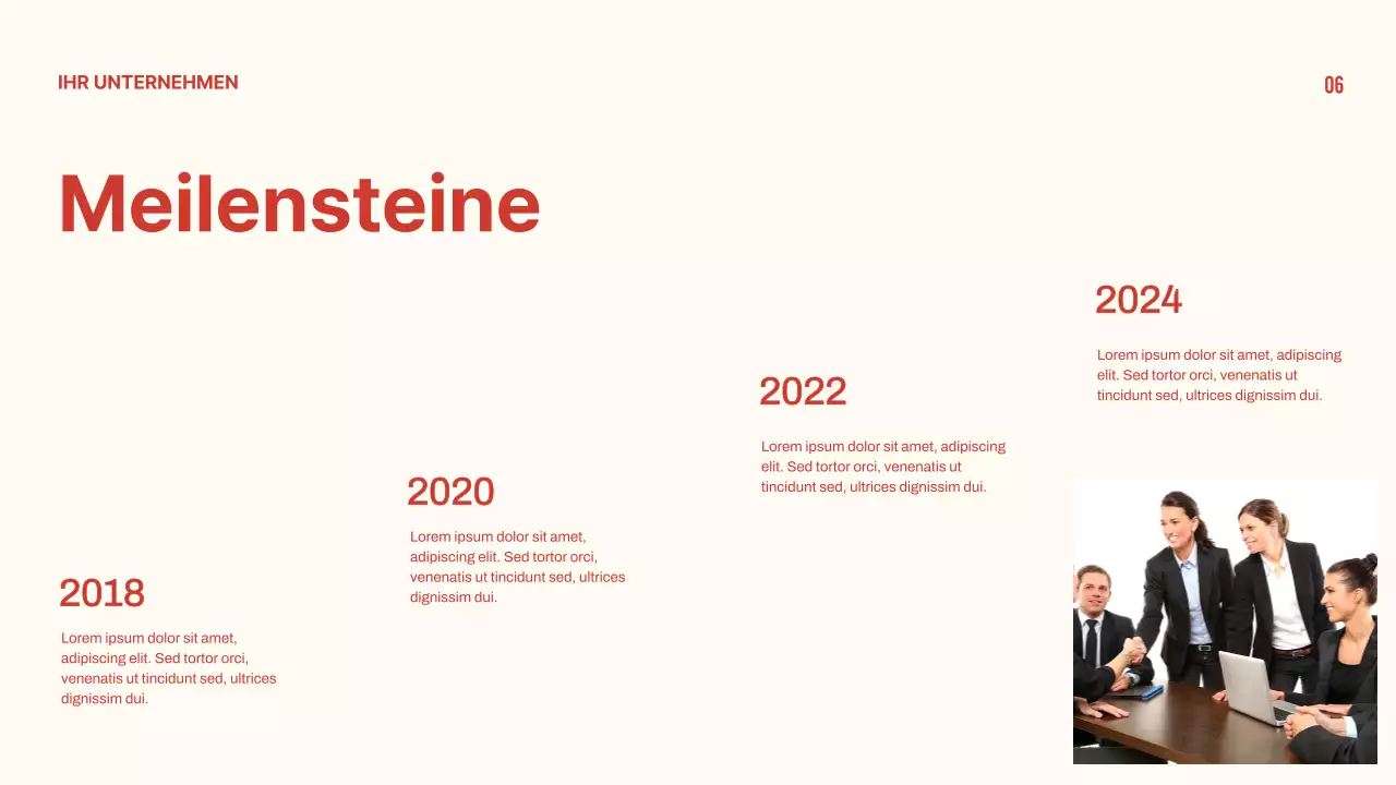 Rot und Beige Minimal Business Profil Präsentation