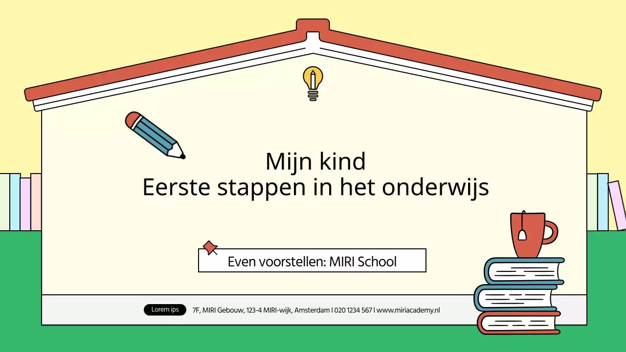Geel en groen schoolprospectus