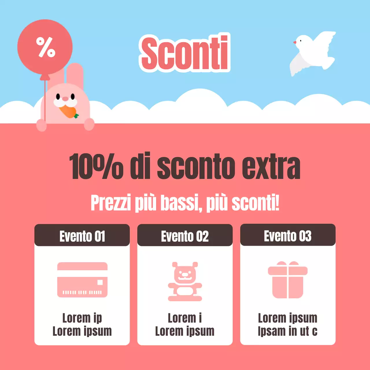 Promozione di un centro commerciale per la Giornata dei bambini con sfondo giallo
