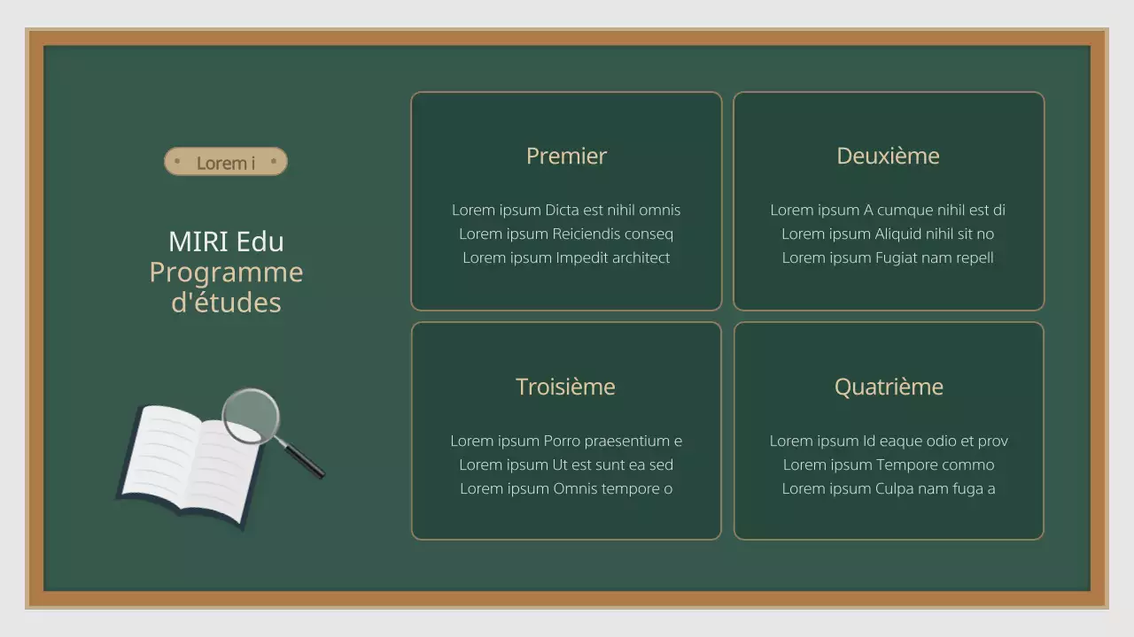 Un prospectus scolaire simple et abstrait