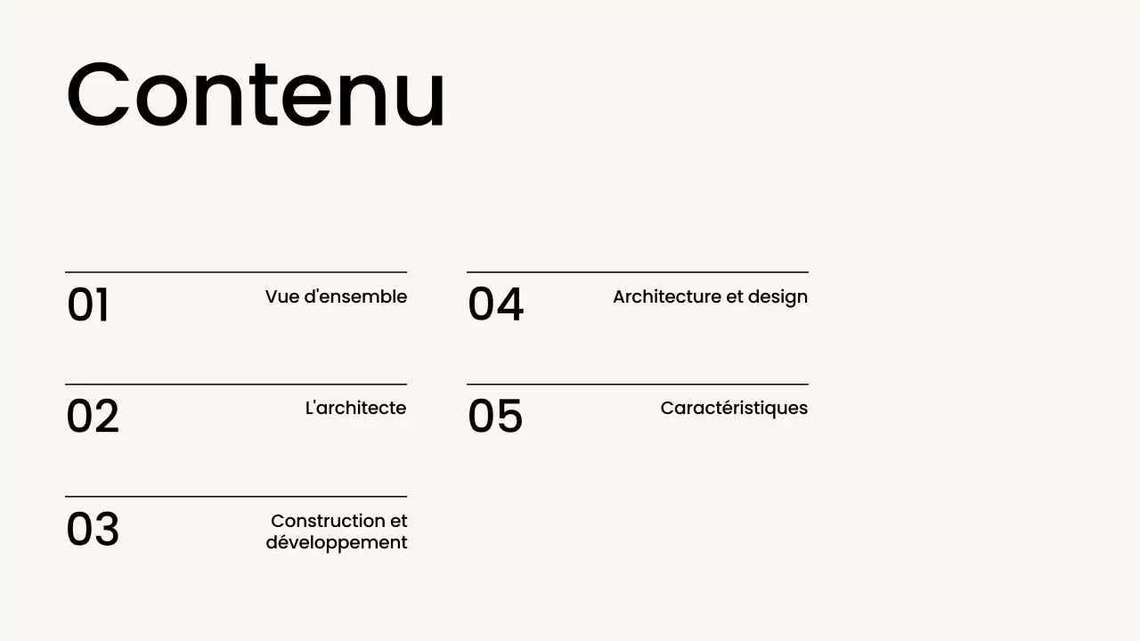 Rapport architectural minimal en noir et blanc