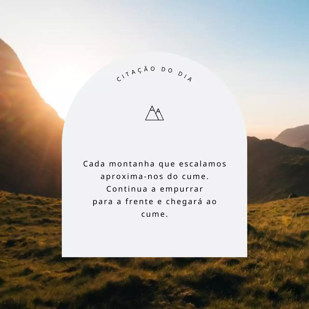 Cinzento Citação inspiradora simples Publicidade