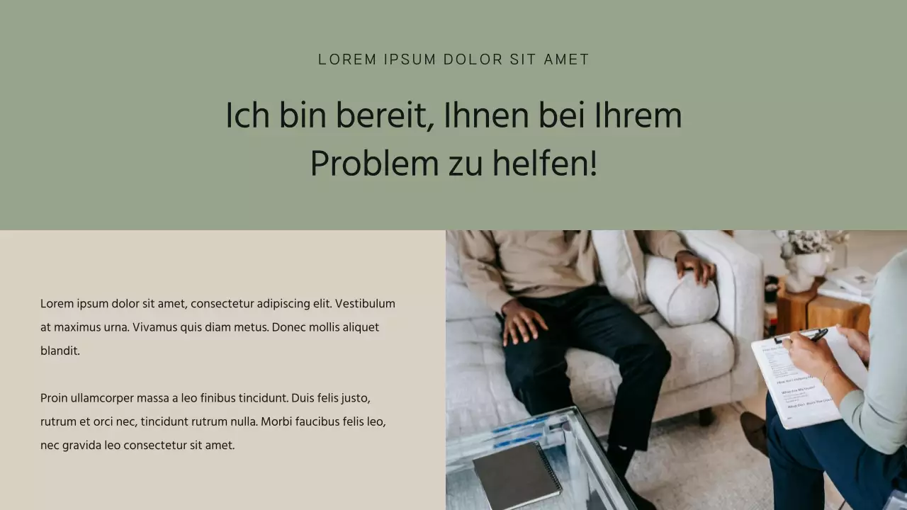 Khaki and Beige Modern Psychologist Proposal