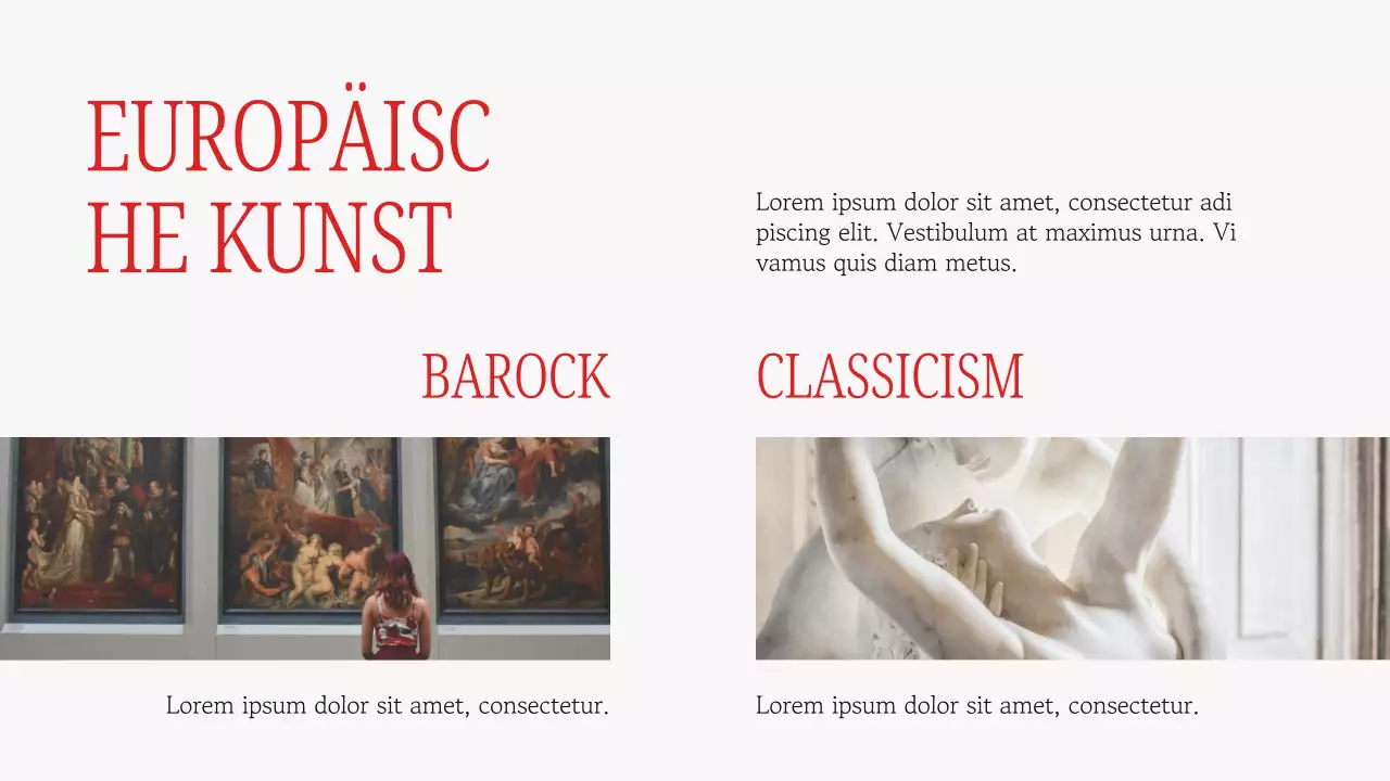 Graue und rote elegante europäische Kunst Vortragsmaterial