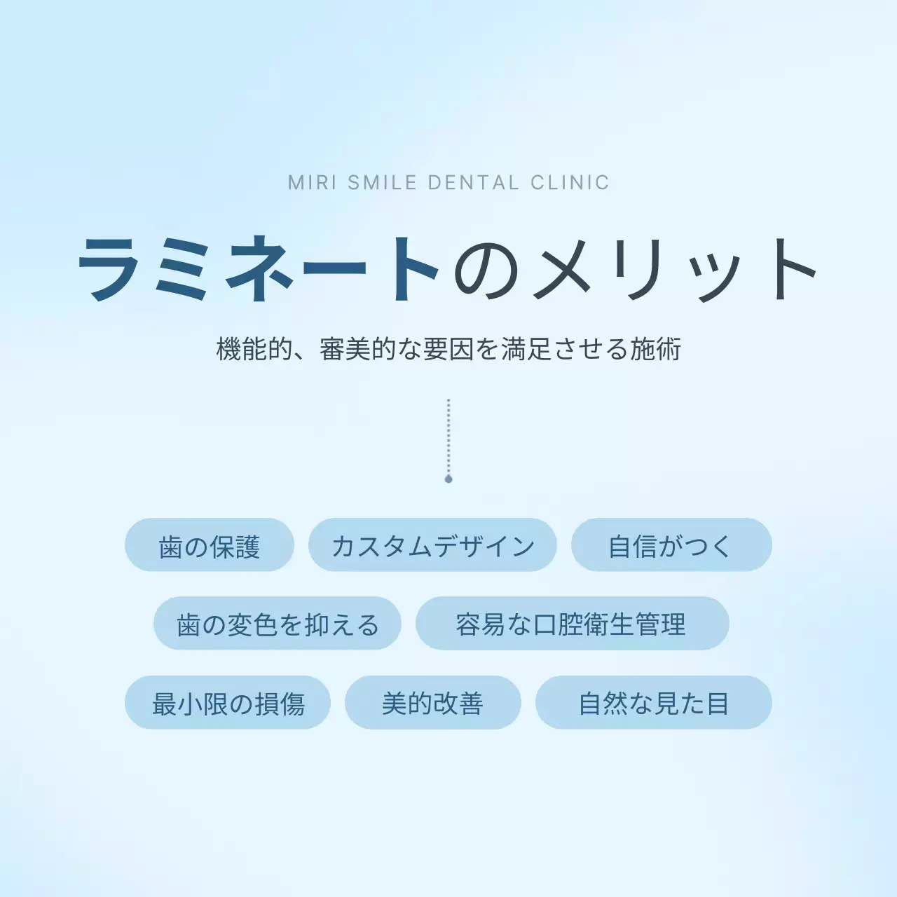 青 シンプル 歯科治療 パンフレット Instagram カルーセル