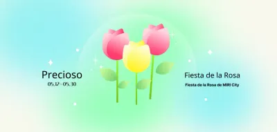 Fiesta de las flores con ilustraciones florales y fondos degradados para un ambiente alegre y luminoso
