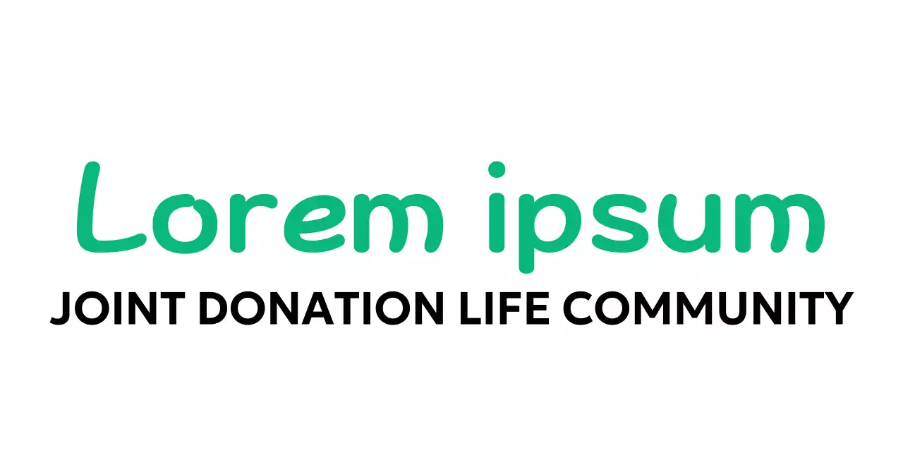 A typeface design with a logo depicting a person and a centered alignment