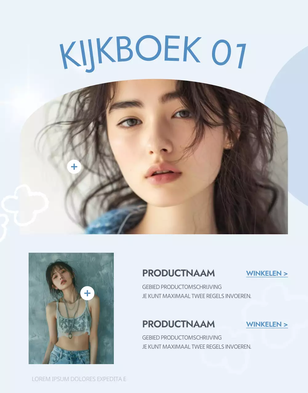 Promoot een eenvoudige zomerpromotie in lichtblauw en geel